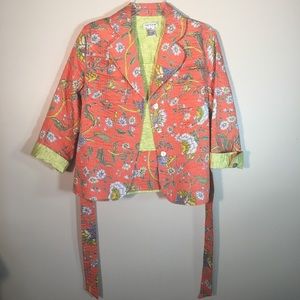 Patty Kim quilted reversible jacket with belt